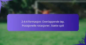 2-4-4-formasjon: Overlappende løp, Posisjonelle rotasjoner, Støtte spill